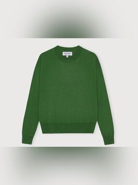 Organic Basics boxy women’s  Bright Green Crewneck Sweater